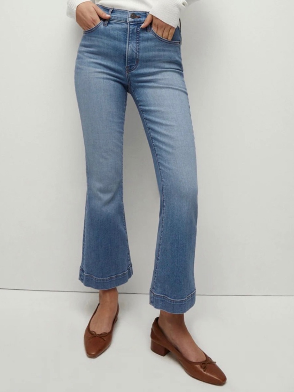 VERONICA BEARD carson ankle flare jeans in amethyst